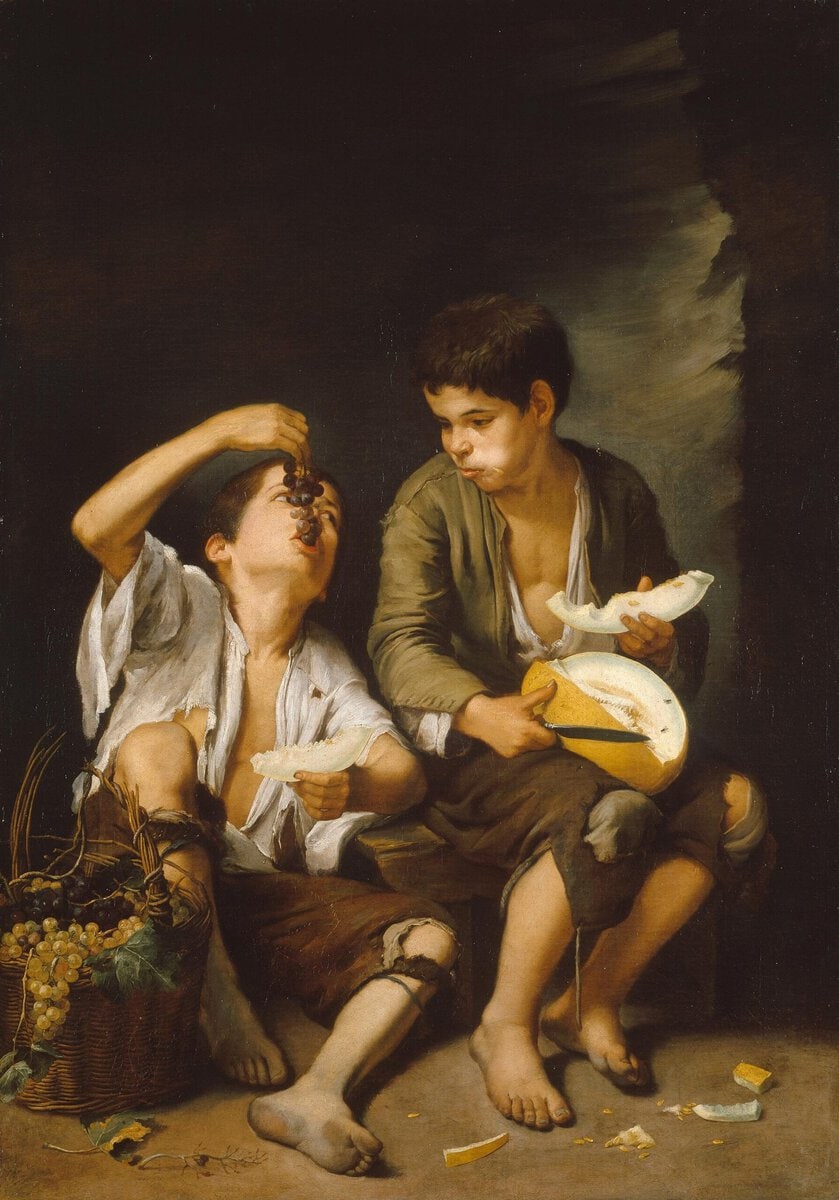 Üzüm ve Kavun Yiyen Çocuklar, Bartolomé Esteban Murillo, yaklaşık 1645