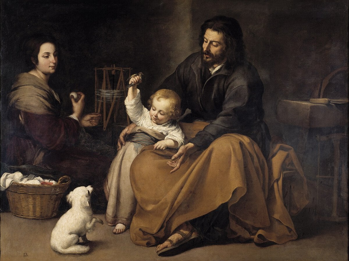 Kuşlu Kutsal Aile, Bartolomé Esteban Murillo, yaklaşık 1650