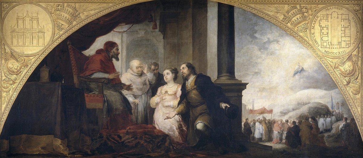 Santa Maria Maggiore'nin Kuruluşu: Patrici Rüyasını Papa'ya Anlatıyor, Bartolomé Esteban Murillo, 1664–1665
