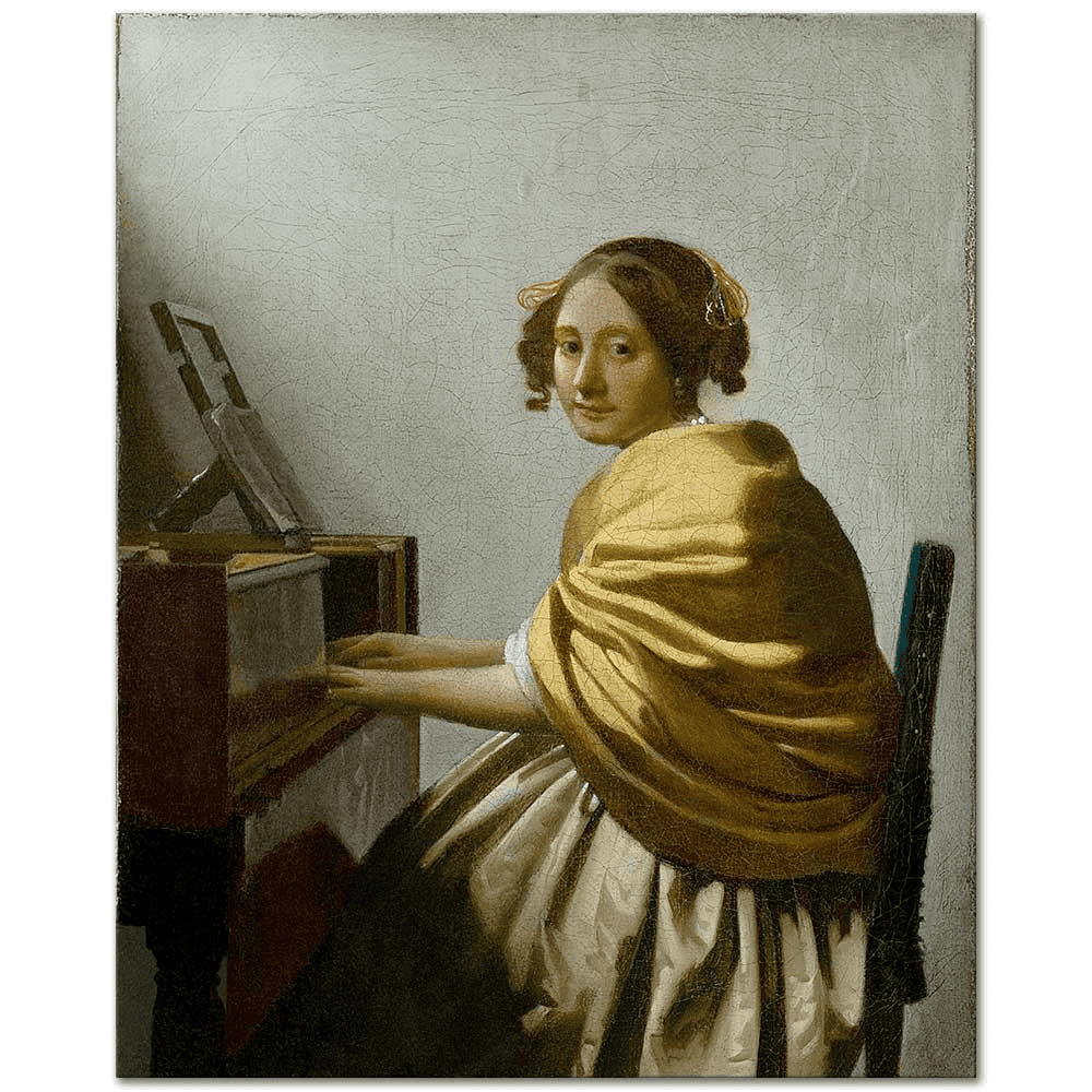 Johannes Vermeer — Virginal Başında Genç Kadın