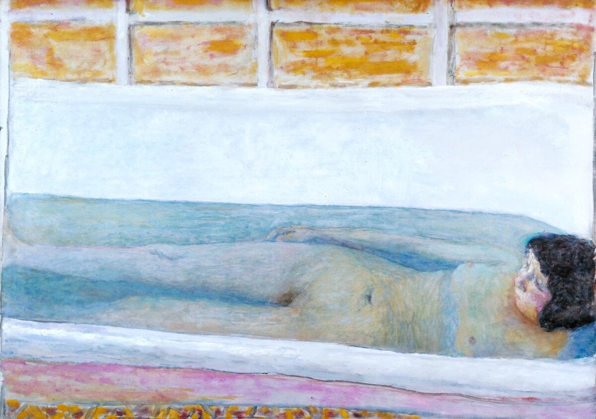 Pierre Bonnard'ın Banyo tablosu: küvette uzanan kadın, 1925
