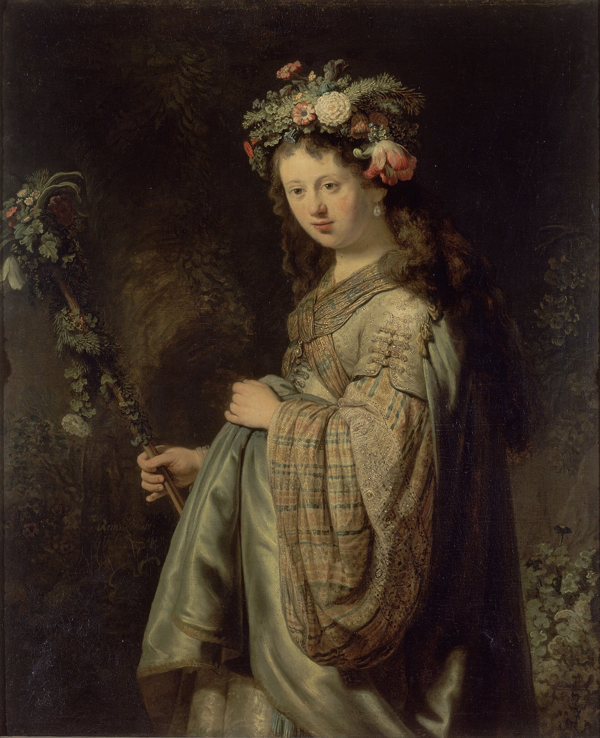 Rembrandt, Flora (Saskia, 1634), Ermitaj Müzesi, St. Petersburg