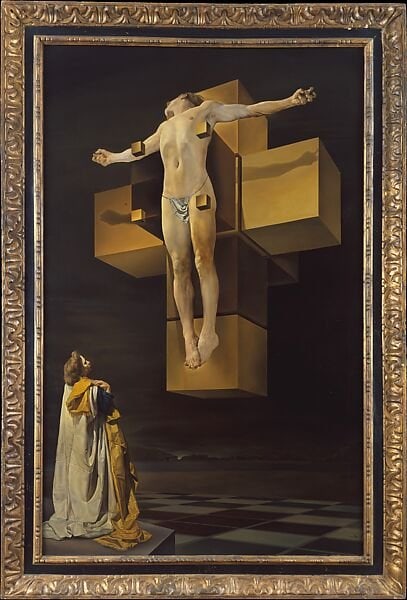 Corpus Hypercubus (Çarmıha Gerilme), Salvador Dali: küplerden oluşan bir haçın önünde havada asılı İsa