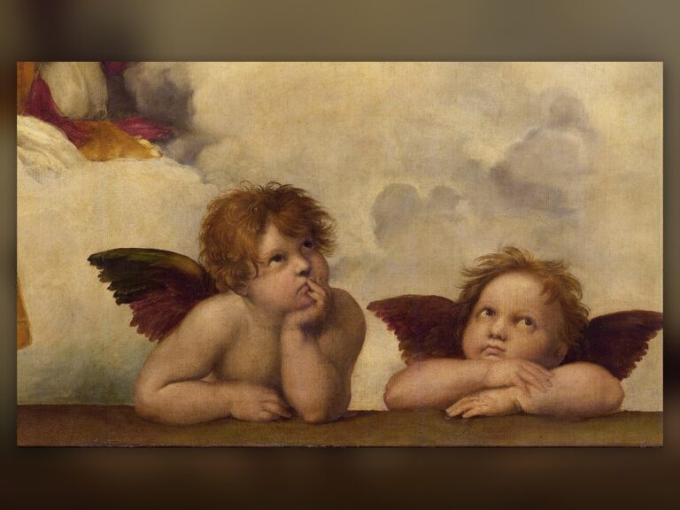 Raffaello, Sistine Madonnası'ndaki iki melek