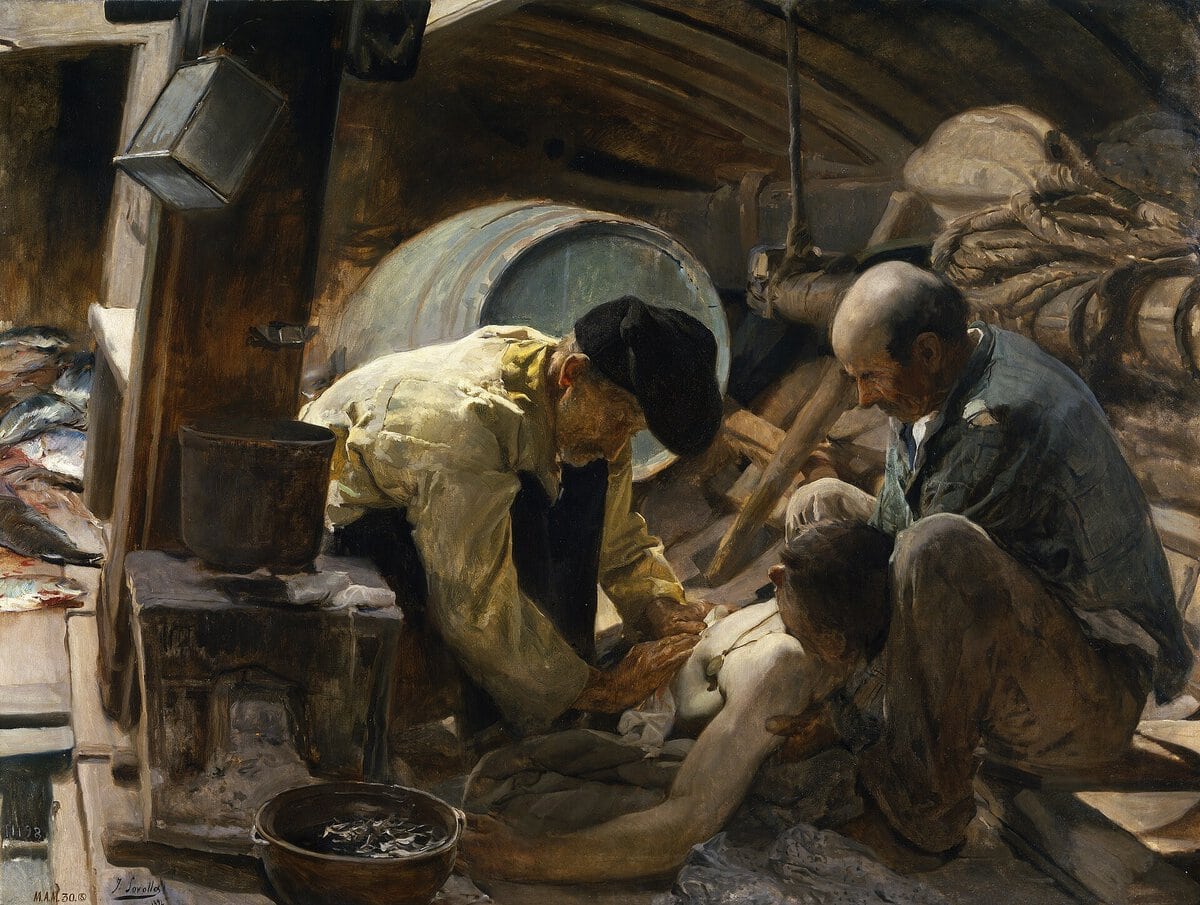 Joaquin Sorolla'nın Ve Hala Balığın Pahalı Olduğunu Söylüyorlar! tablosu, 1894