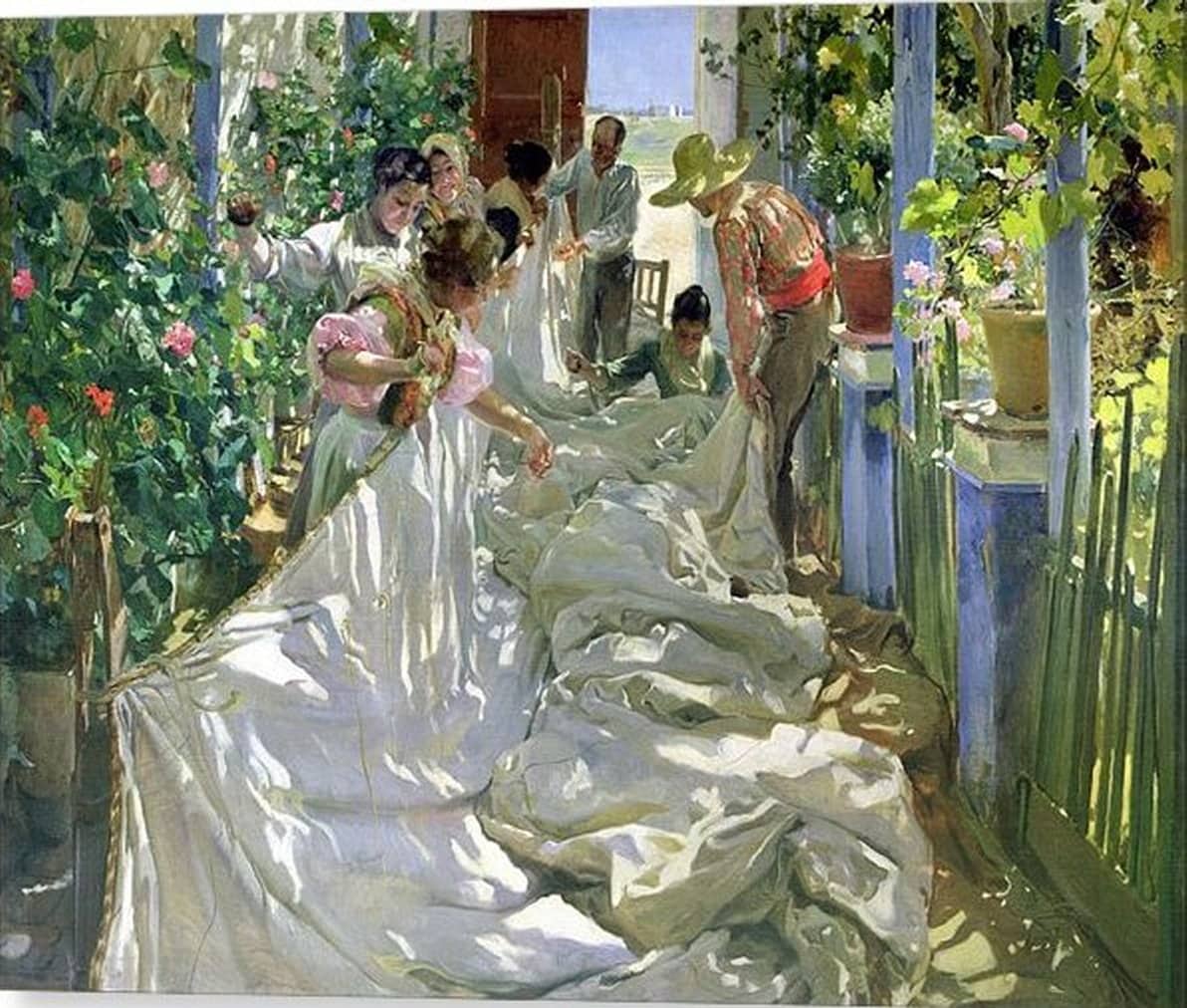 Joaquin Sorolla'nın Yelken Diken Kadınlar tablosu, 1896
