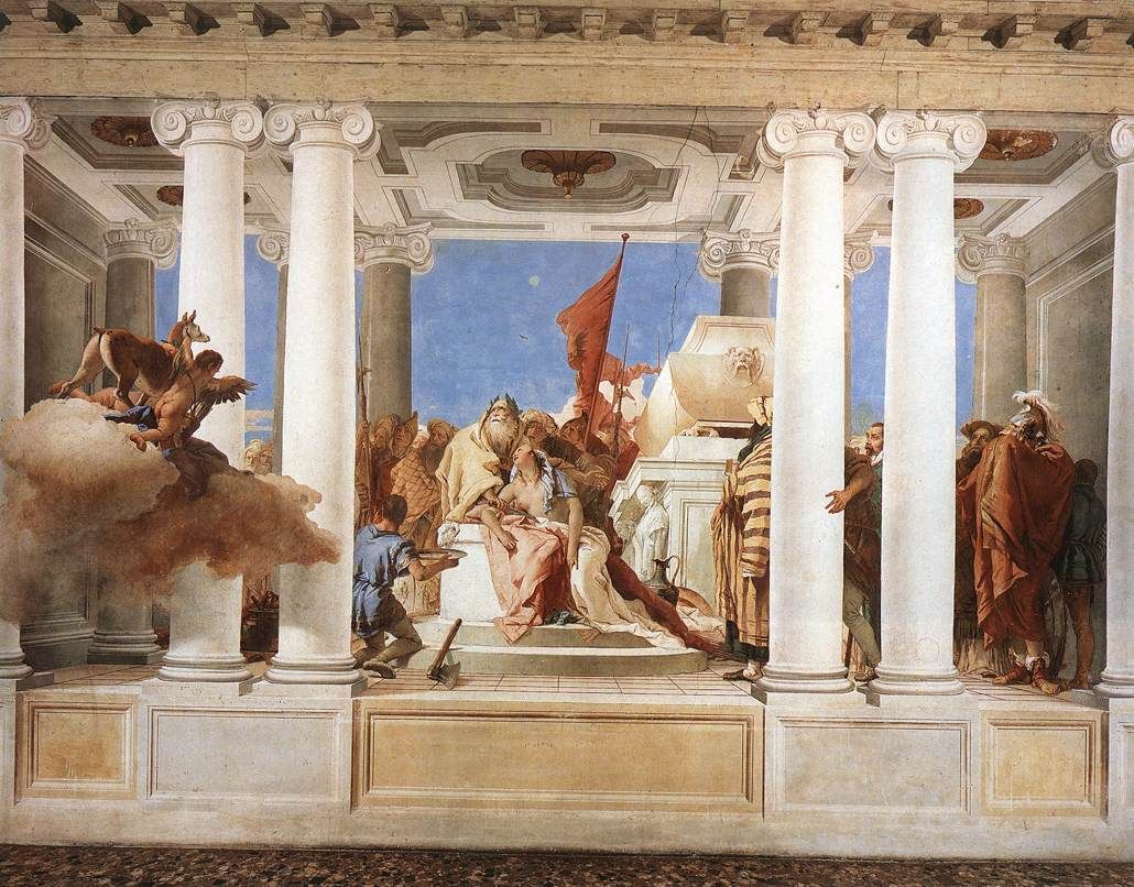 Tiepolo'nun Villa Valmarana'daki İfigenia'nın Kurban Edilişi freski, 1757