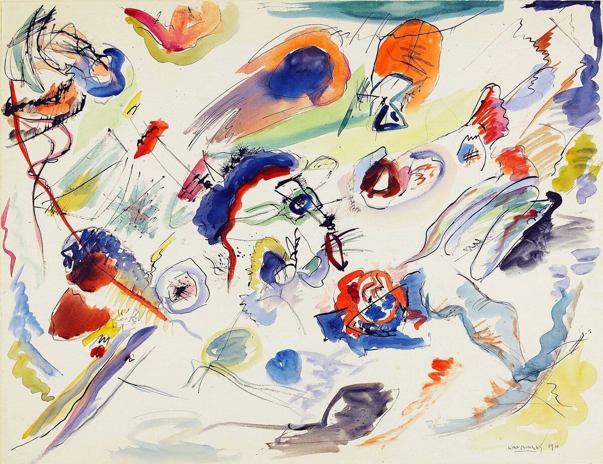 Adlandırılmamış (İlk Soyut Suluboya), Wassily Kandinsky