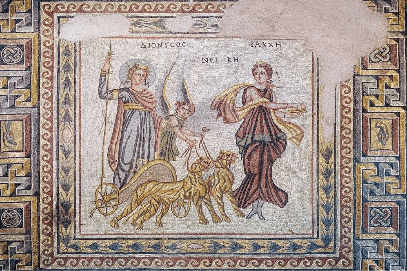 Zeugma'dan Dionysos temalı taban mozaiği
