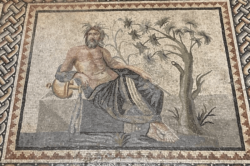 Zeugma Euphrates Villası'ndan su ve nehir temalı mozaik