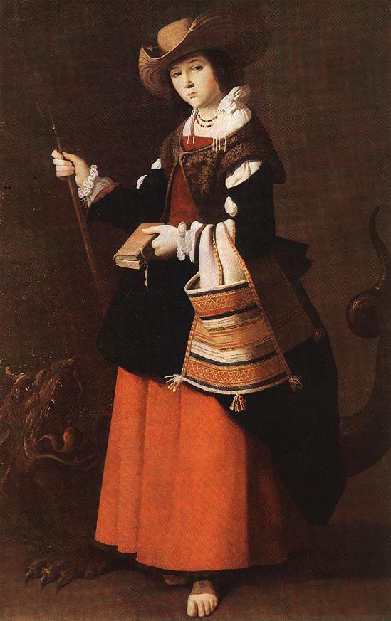 Antakyalı Aziz Margaret tablosu, Francisco de Zurbaran, yaklaşık 1630-1634