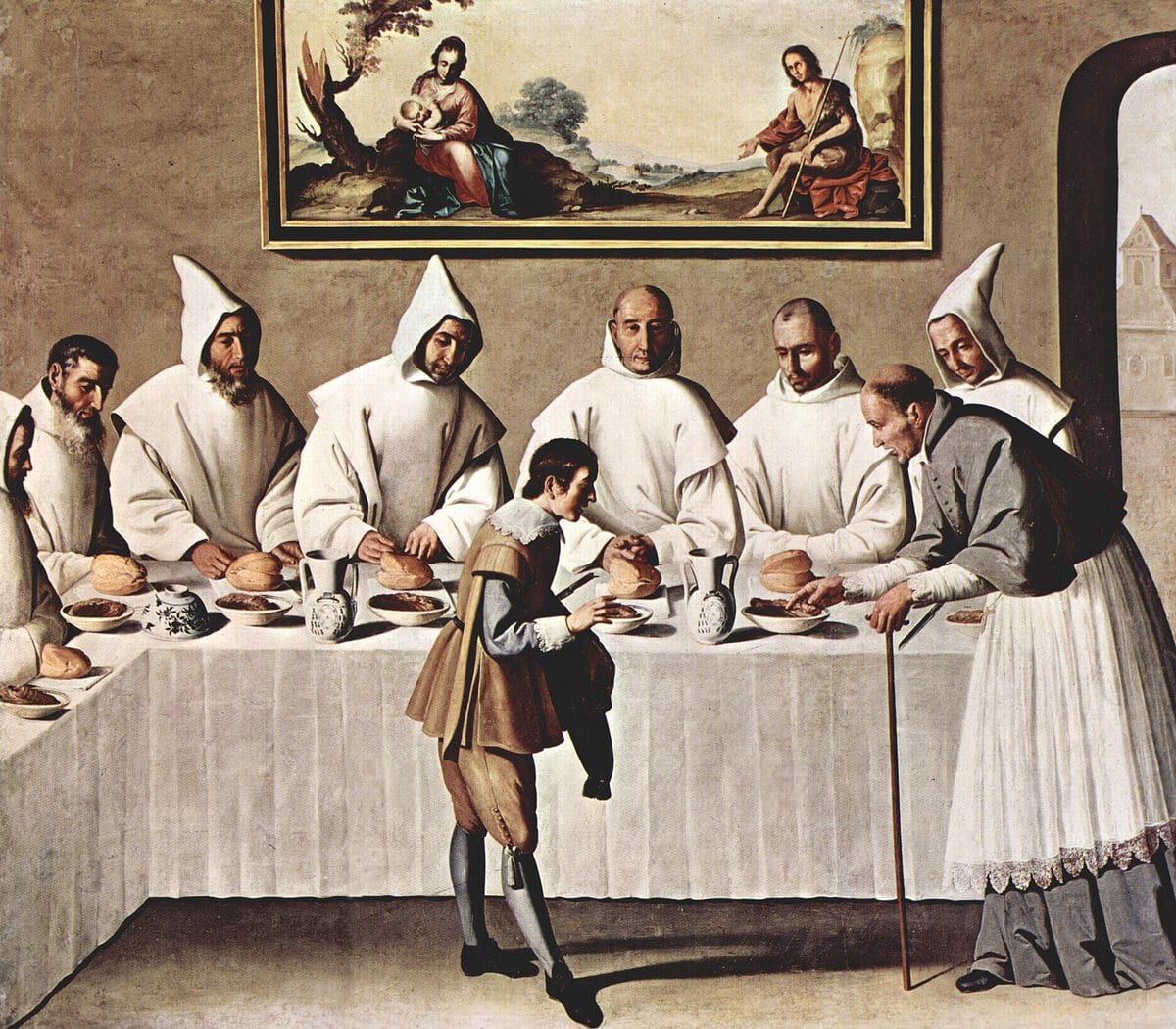 San Hugo Yemekhanede tablosu, Francisco de Zurbaran